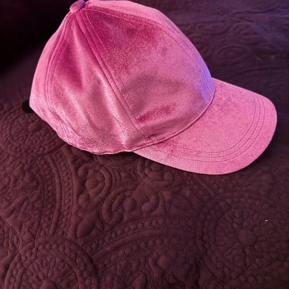 Pink Velvet Women's Cap - Picture 3 of 6